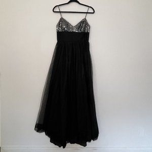 Adrianna Papell Black Sequin Ballgown - Size 6